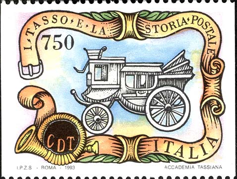 Francobollo Diligenza Postale -  1993