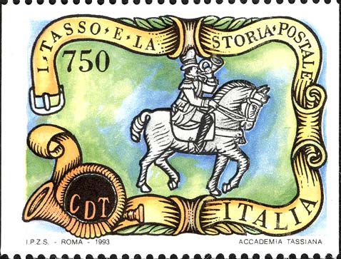Francobollo Corriere a Cavallo (Rivolto a Destra) -  1993