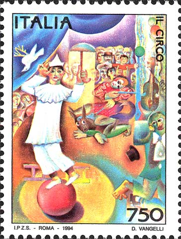 Francobollo Clown -  1994