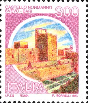 Francobollo Castello Normanno Svevo, a Bari -  1994