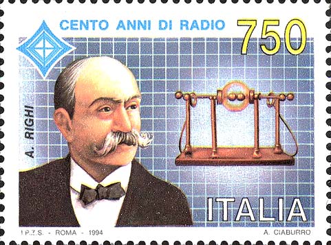 Francobollo Ritratto di Augusto Righi -  1994