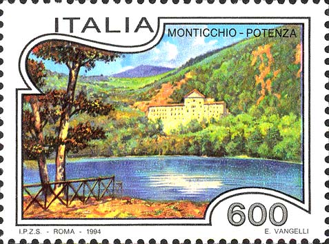 Francobollo Monticchio, Potenza -  1994