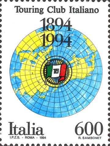 Francobollo Globo e Simbolo del TCI -  1994