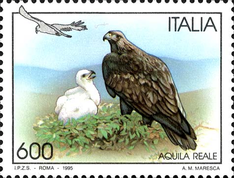 Francobollo Aquila Reale -  1995