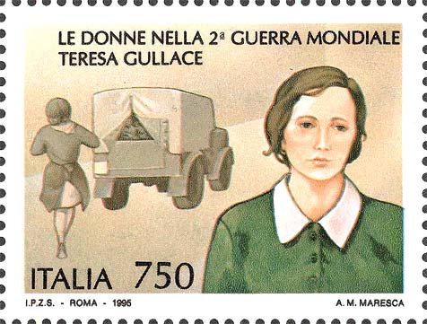 Francobollo Le Donne nella Seconda Guerra Mondiale, Teresa Gullace -  1995