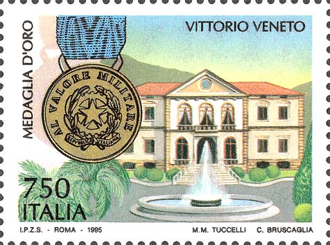 Francobollo Vittorio Veneto e Medaglia d'Oro -  1995