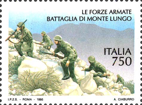 Francobollo Le Forze Armate, Battaglia di Monte Lungo -  1995