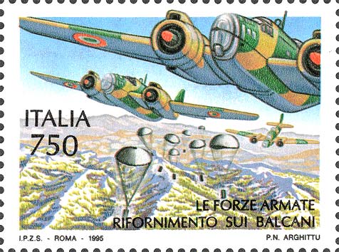 Francobollo Le Forze Armate, Rifornimento sui Balcani -  1995