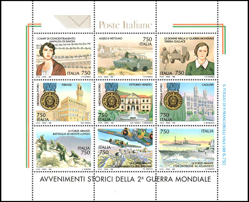 Francobollo Avvenimenti della Seconda Guerra Mondiale -  1995