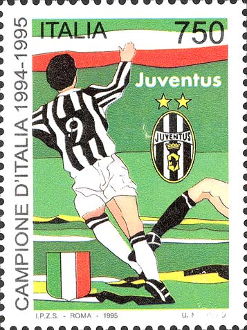 Francobollo Giocatore della Juve Esultante -  1995