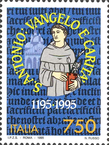 Francobollo Ritratto di Sant'Antonio -  1995