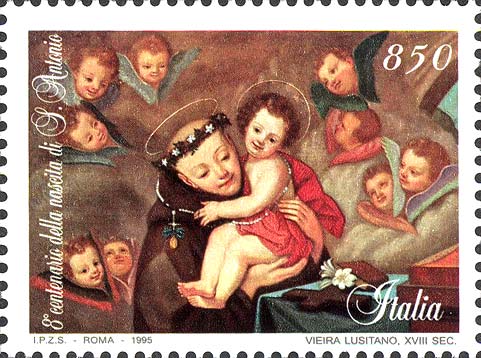 Francobollo Sant'Antonio col Bambino -  1995