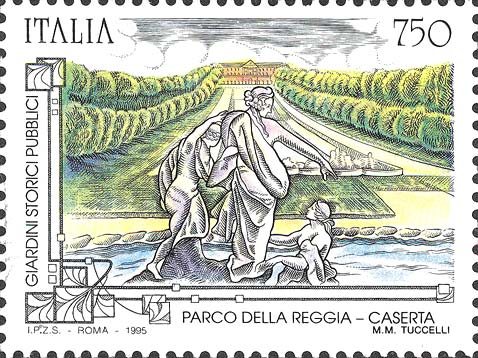 Francobollo Parco della Reggia di Caserta -  1995