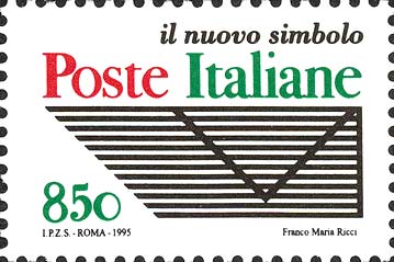 Francobollo Nuovo Simbolo delle Poste Italiane (Bianco) -  1995