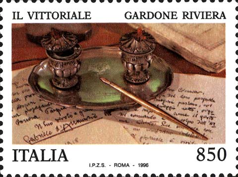 Francobollo Manoscritti di d'Annunzio -  1996