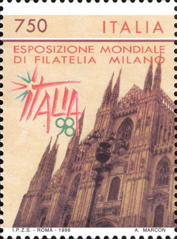 Francobollo Duomo di Milano, Facciata (Parte SX) -  1996