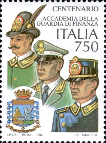 Francobollo Uniformi della Guardia di Finanza -  1996