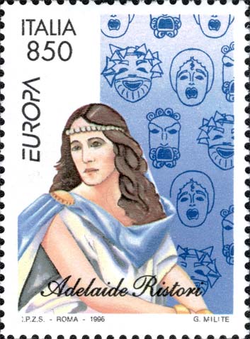 Francobollo Adelaide Ristori -  1996
