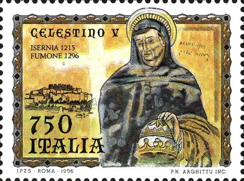 Francobollo Ritratto di Celestino V -  1996