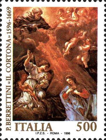 Francobollo Annunciazione, Dipinto del Cortona -  1996