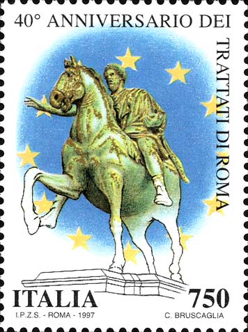 Francobollo Statua Equestre di Marco Aurelio -  1997
