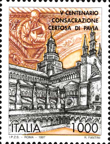 Francobollo Certosa di Pavia -  1997