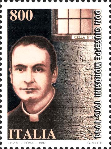 Francobollo Ritratto di Don Giuseppe Morosini -  1997
