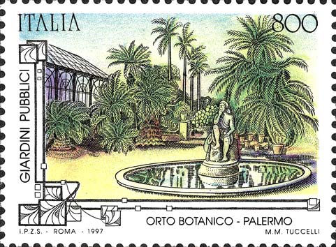 Francobollo Orto Botanico di Palermo -  1997