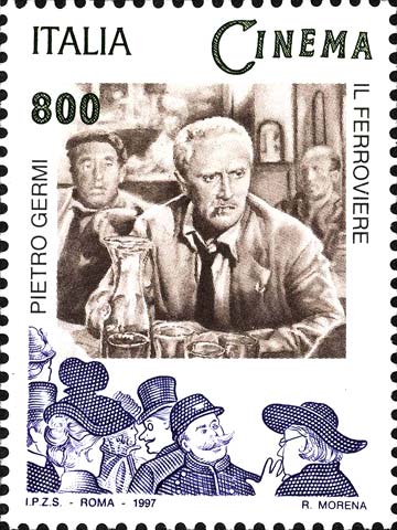 Francobollo Il Ferroviere, Film con Pietro Germi -  1997