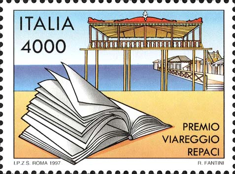 Francobollo Libro e Stabilimento Balneare -  1997