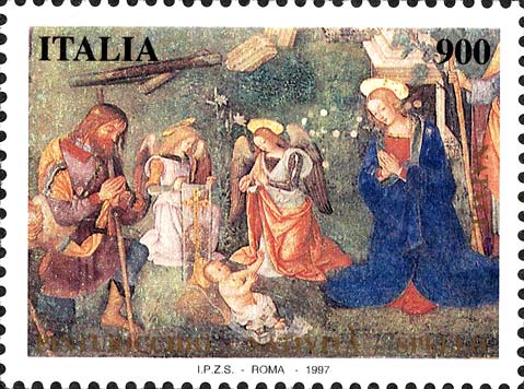 Francobollo Natività, Dipinto del Pinturicchio -  1997