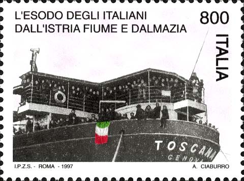 Francobollo Esuli sul Piroscafo "Toscana" -  1997