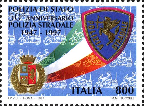Francobollo Stemma della Polizia Stradale -  1997
