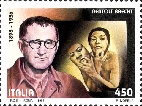 Francobollo Bertolt Brecht -  1998