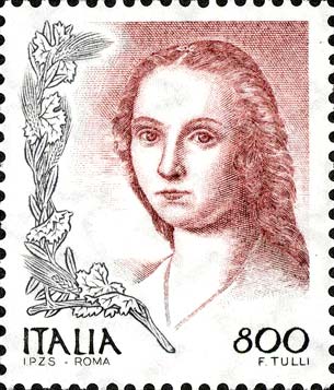 Francobollo Ritratto di Donna di Raffaello Sanzio -  1998
