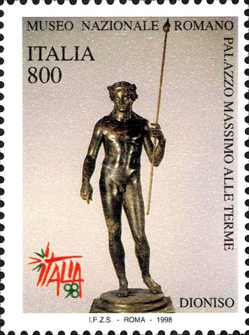 Francobollo Statua di Dioniso -  1998