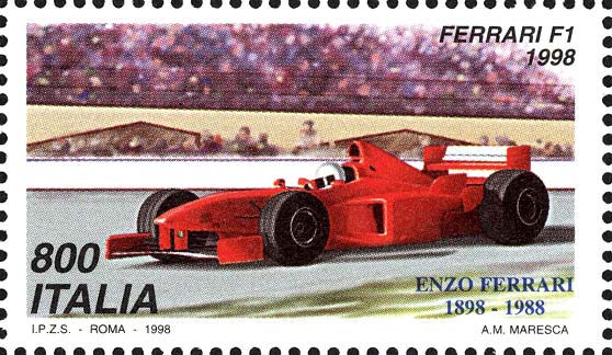 Francobollo Ferrari F1, 1998 -  1998