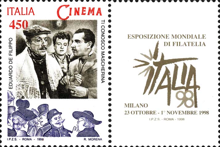 Francobollo Ti Conosco Mascherina, Film con Eduardo de Filippo -  1998