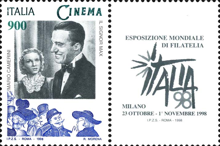 Francobollo Il Signor Max, Film con Mario Camerini -  1998