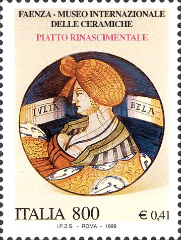 Francobollo Museo Internazionale delle Ceramiche, a Faenza -  1999