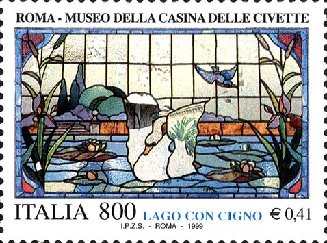 Francobollo Museo della Casina delle Civette, a Roma -  1999