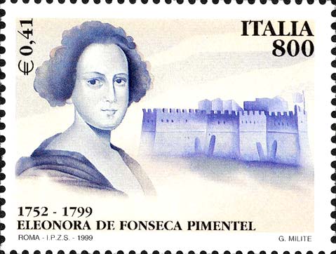 Francobollo Ritratto di Pimentel e Castel Sant'Elmo -  1999