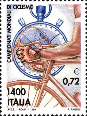 Francobollo Ciclista e Cronometro -  1999