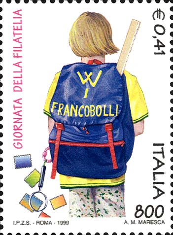 Francobollo Scolaro con Zaino -  1999