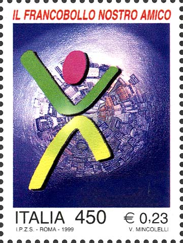 Francobollo Figura Umana Stilizzata -  1999