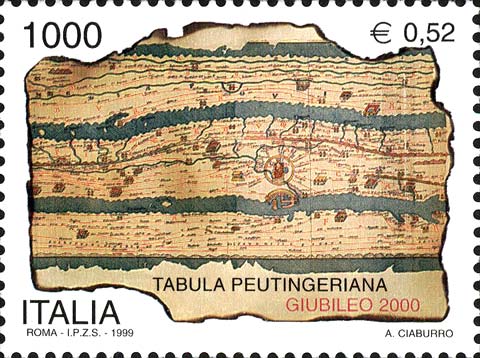 Francobollo Tabula Peutingeriana -  1999