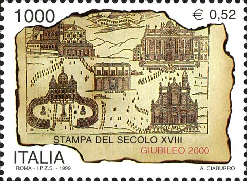 Francobollo Stampa del XVIII Secolo -  1999