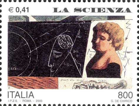 Francobollo Dipinto "Il Tempio Fatale" -  2000