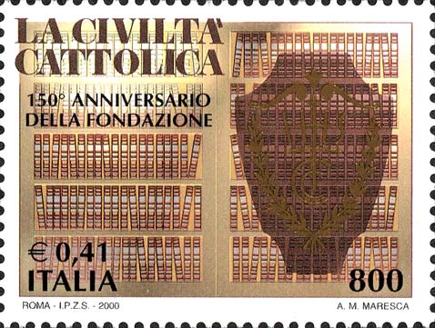 Francobollo Libreria della Rivista "La Civiltà Cattolica" -  2000