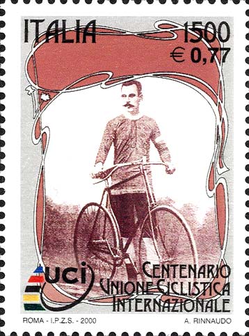 Francobollo Ciclista dei Primi Anni del '900 -  2000